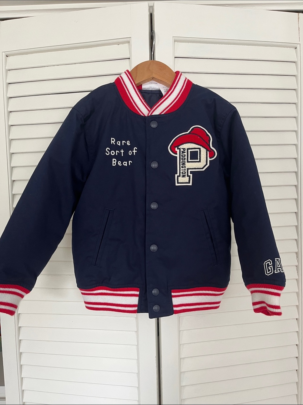 GAP Navy and Red Kids Varsity Jacket